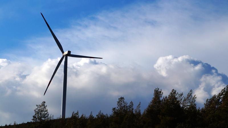 Wind Energy in Turkey (Photo of turbine on Turkish wind farm)