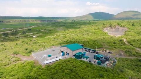 Octavia Carbon - site de capture du carbone dans la vallée du Rift au Kenya, vu par drone.