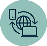 Remote monitoring icon.
