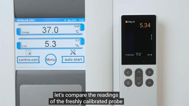 Incubator calibration with Indigo80 - screenshot from video.