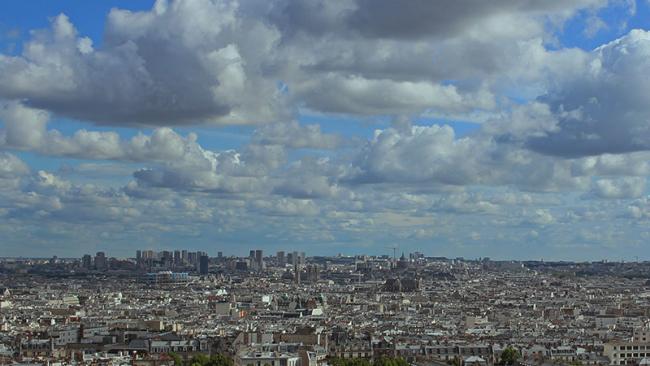 City with clouds above