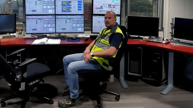 Operational Engineer Sauli Kopalainen at Ämmässuo Waste Treatment Centre
